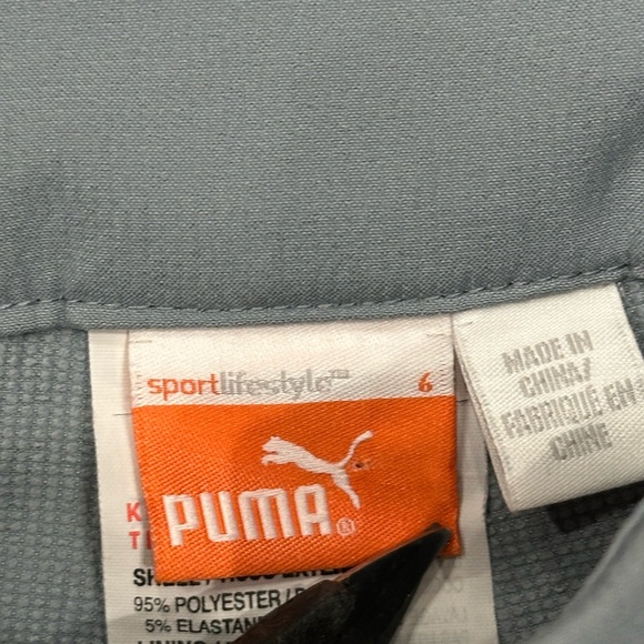 Women’s Puma 6 Small Shorts Skort Skirt Woven Gray Activewear Stretch Pockets - Picture 9 of 10